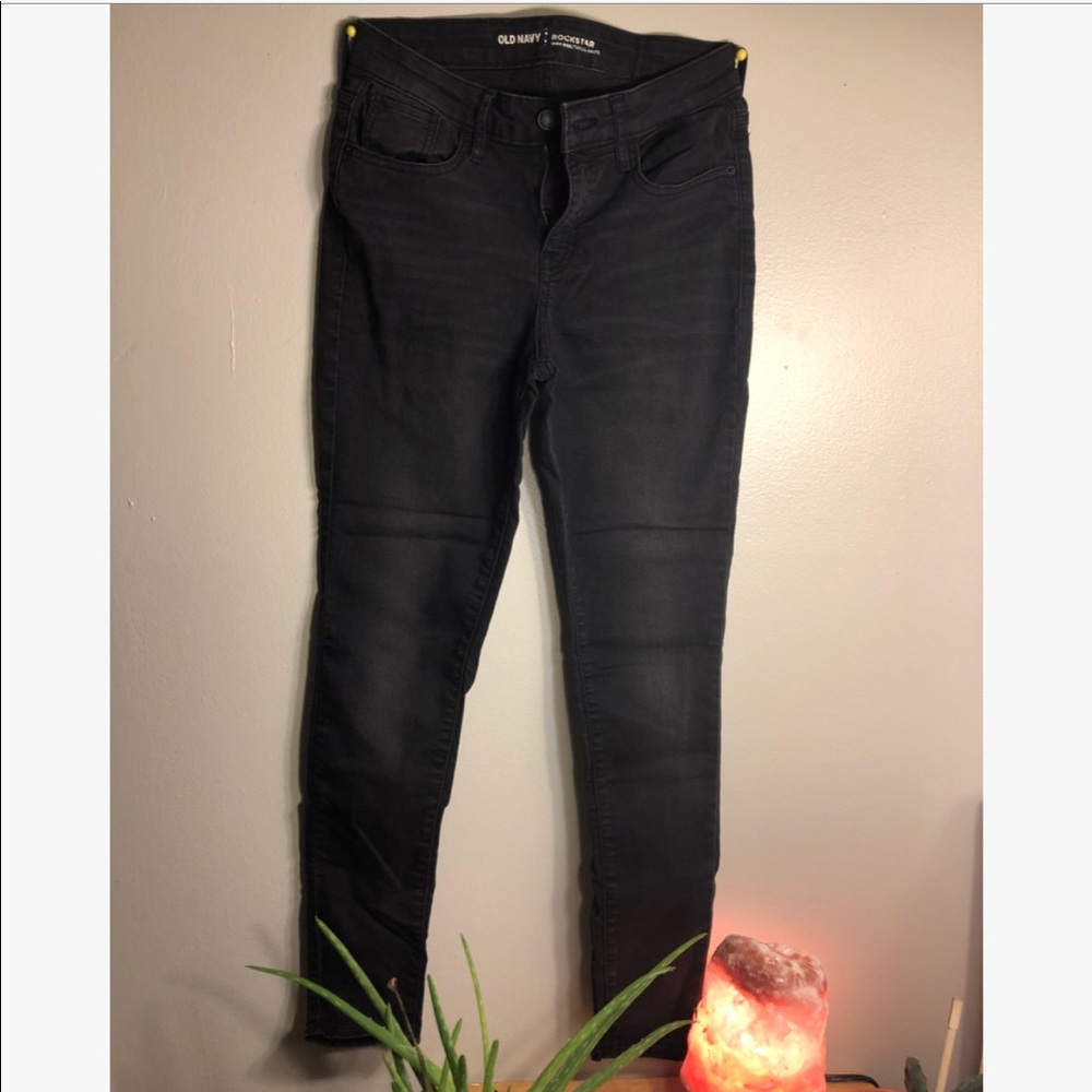 Black high rise jeans